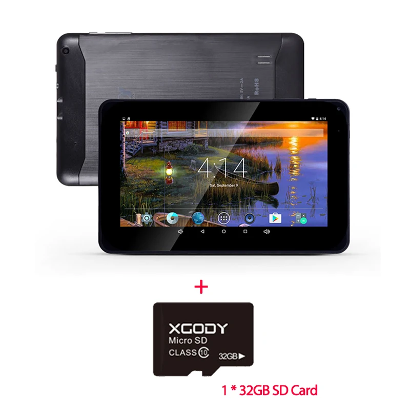 Add 32GB TF Card XGODY T901 9 дюймовый планшетный ПК Android 6,0 четырехъядерный 1 ГБ 16 ГБ 800*480 HD Двойная камера WiFi Bluetooth планшеты с 32 Гб TF карта - Комплект: Add 32GB TF Card