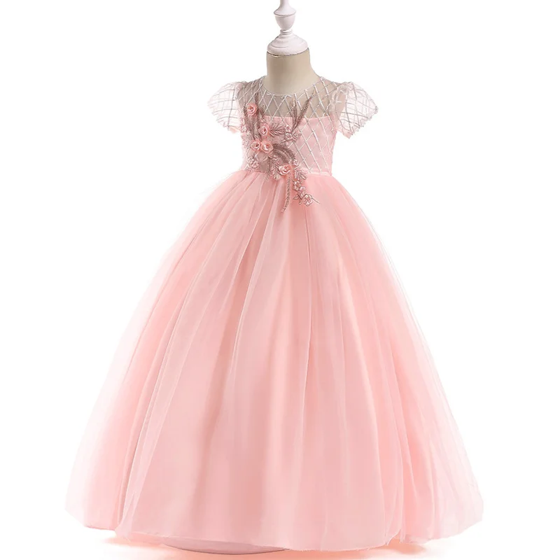 Pageant Flower Girl Dress Appliques Kids Birthday Wedding Bridesmaid Gown Formal Christmas Dresses Clothes for 12 Years | Детская одежда