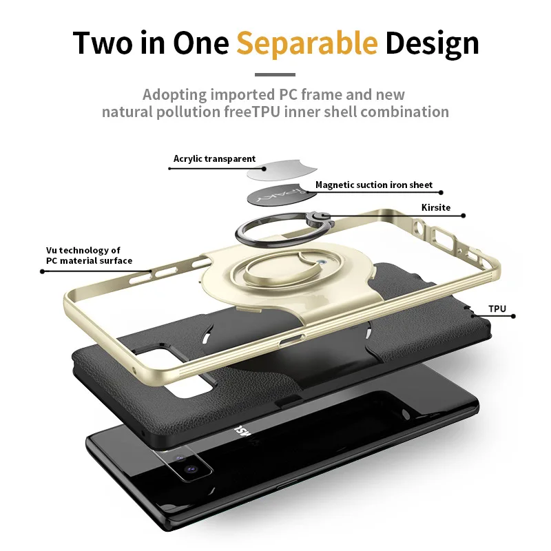iPaky For Samsung Galaxy Note 8 Case Cover Soft Silicone + PC Stand Note8 N950F Armor Protective Shield |