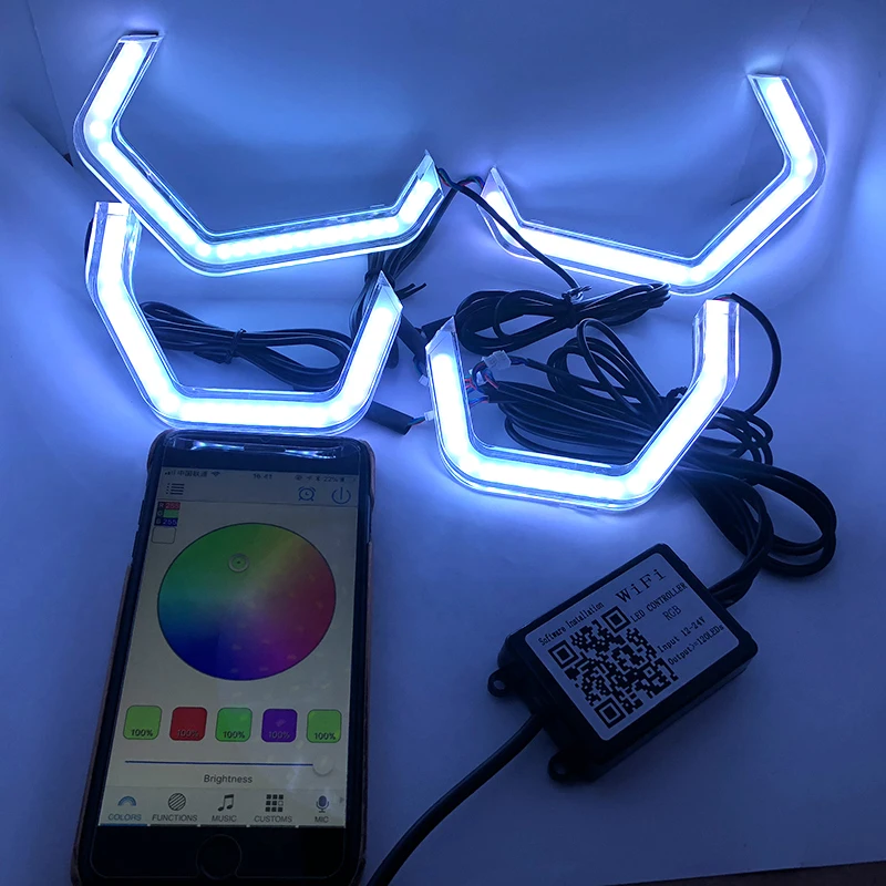WI-FI с несколькими цветами RGB Цвет M4 знаковые Стиль светодиодный хрустальный Ангел
