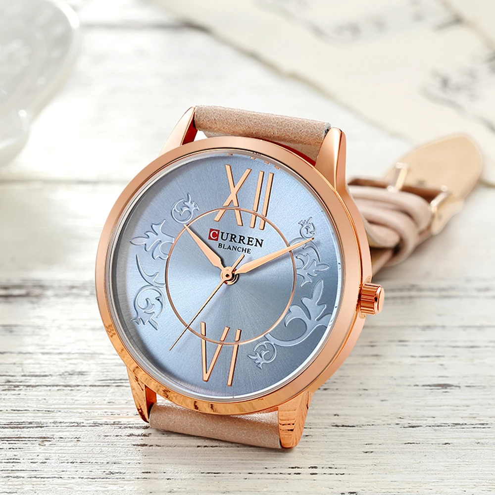 Женские часы CURREN модные креативные Аналоговые кварцевые наручные Reloj Mujer