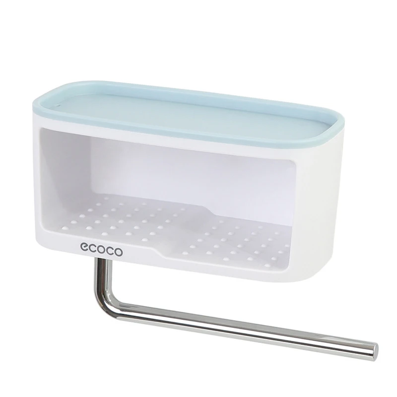 Multifunction Toilet Paper Holder Creative Double Layer Toilet Roll Holder For Kitchen Bathroom Shelf Newest Paper Holder - Цвет: Blue
