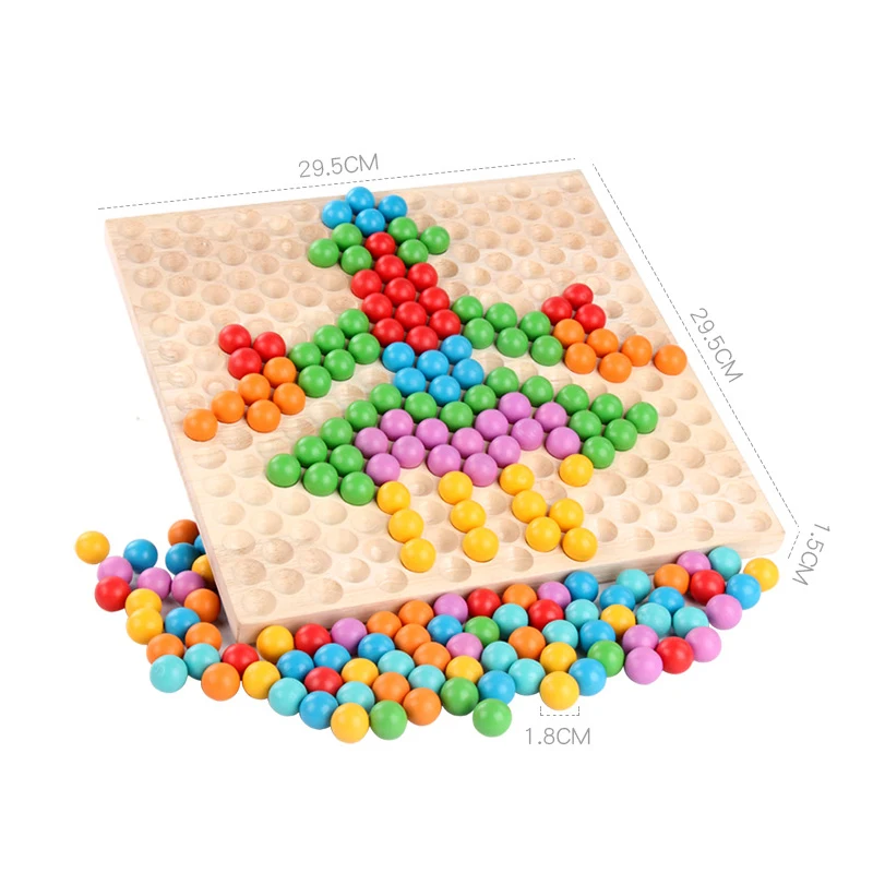 Детские Монтессори для повседневной жизни цветные шарики формы цветов