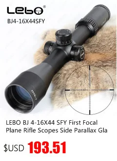 LEBO BJ 3-12X40 SFY первый фокальный самолет винтовки прицелы боковой Параллакс стекло гравированное Сетка Охота Тактический стрельба прицел