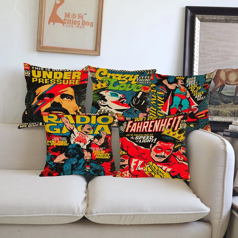 Наволочка для иллюстрации подушка мясника Billy Queen свинца Фредди Меркьюри