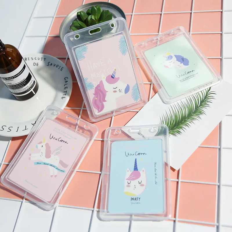 Необычный прозрачный зажим для карточки чехол женщин Портативный Прекрасный