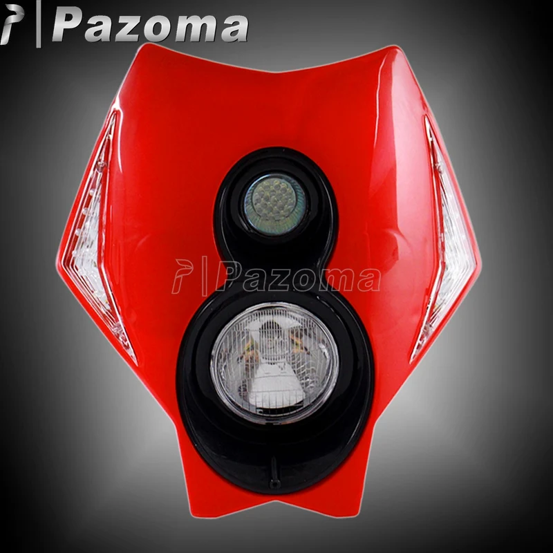 Мотоцикл два фонарь красный светодиодный налобный универсальный мотокроссный