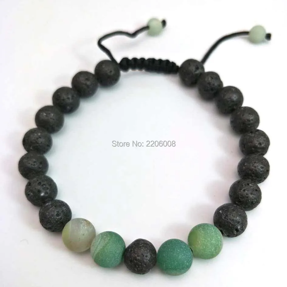 2020 Прямая поставка Лава камень тигровые глаза браслет из шпата для мужчин