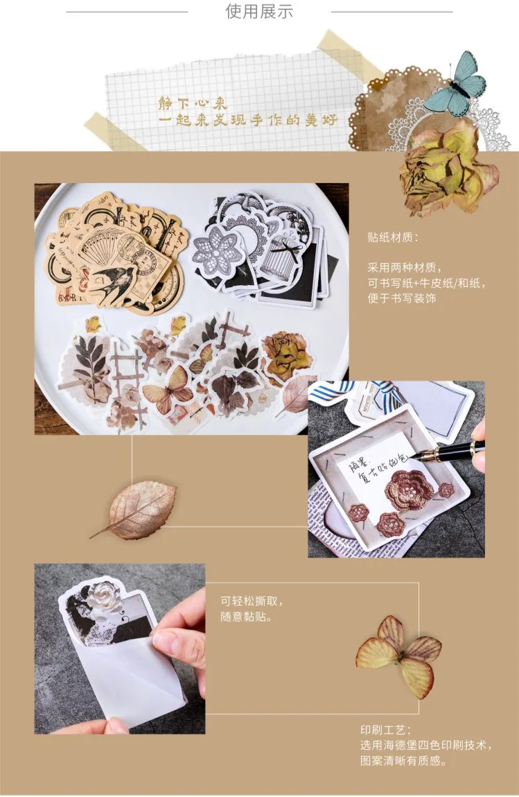 45 шт продуктовый магазин винтажная наклейка для детей diy бумажная наклейка Подарочная открытка ручной работы фотоальбом скрапбукинг дневник наклейка для украшения