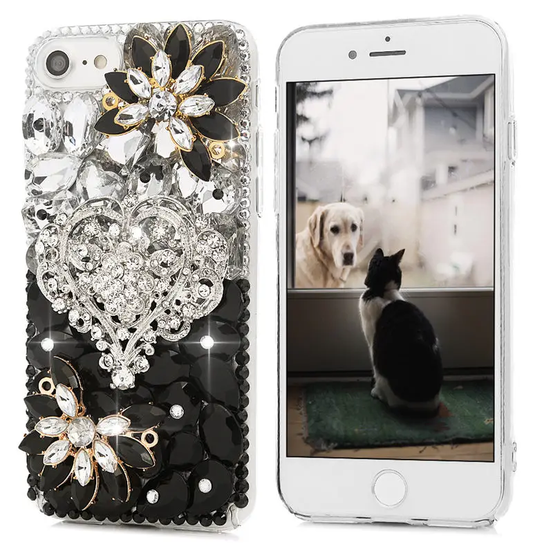 YOKIRIN 3D чехол со стразами и блестками крышка для iPhone 7 Bling Fox Crown Flower Elephant Fundas чехлы