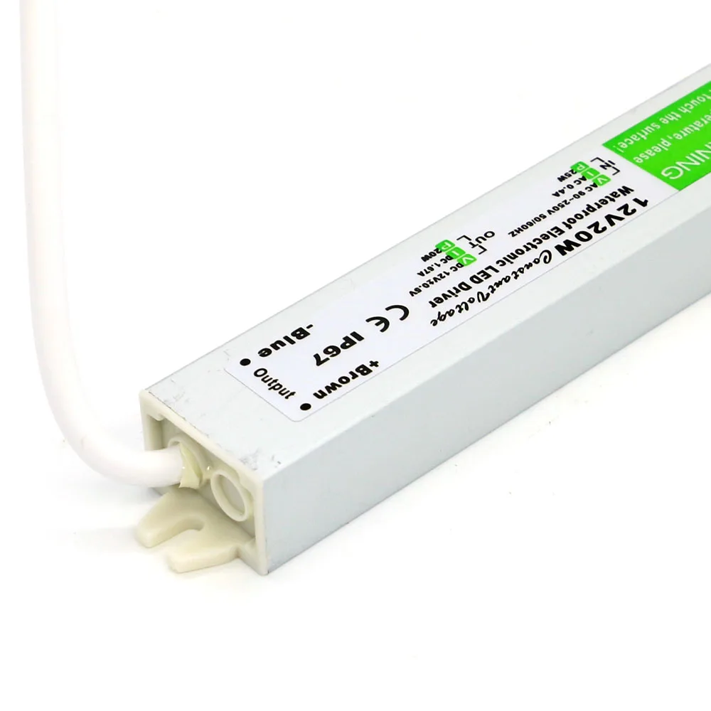 DC 12V Outdoor Waterproof ip67 Power Supply AC 90-250V to 20W Led Driver Constant Voltage for Lights |
