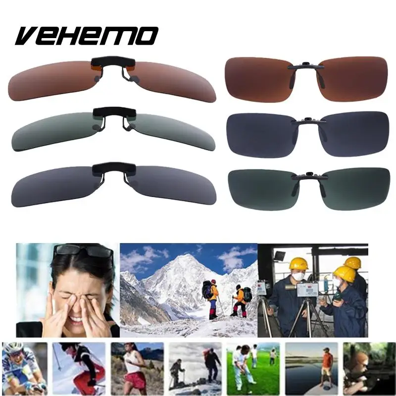 Vehemo замена Поляризованные линзы флип для солнцезащитных очков UV400 Солнцезащитные очки вождения