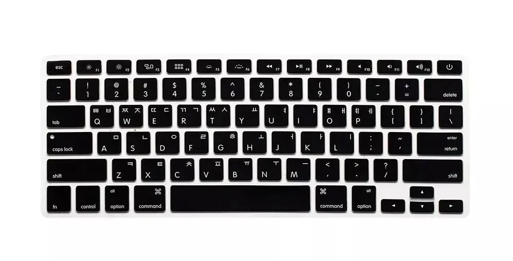 Защита для клавиатуры с буквами в Корейском стиле 100 шт./лот Macbook Air Pro Retina 13 15 17