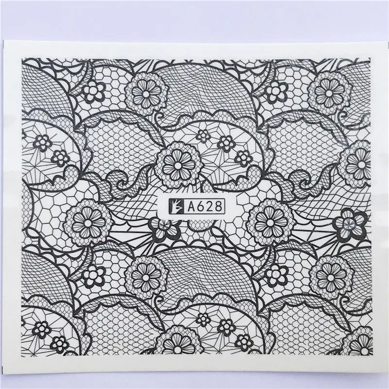 FWC 1 Sheet Nail Sticker Flower Decal Animal Flamingo Deer Butterfly Nail Art Water Transfer Slider Foils Decoration