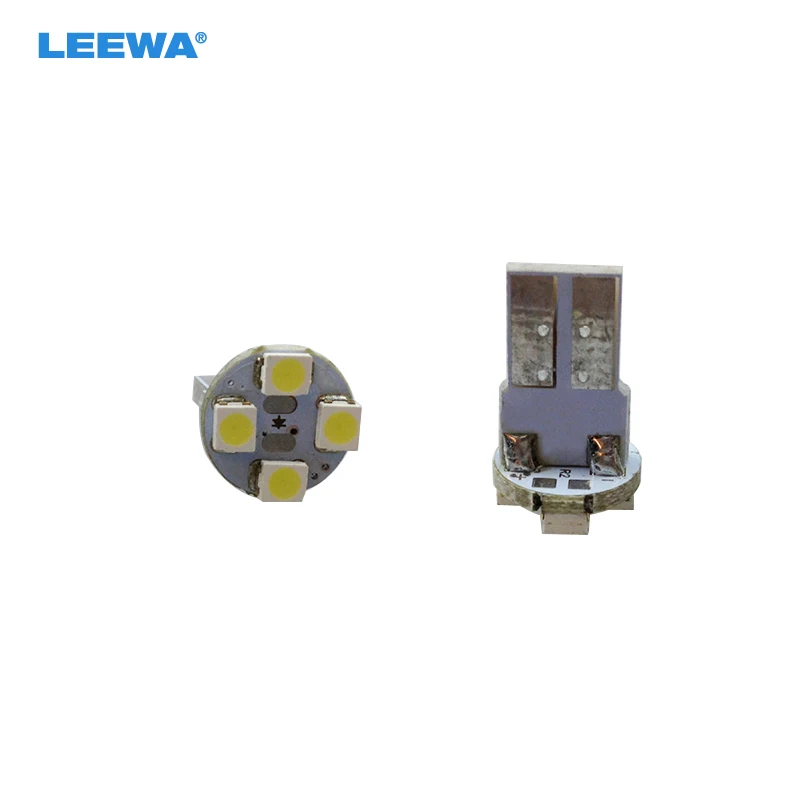 LEEWA 50 шт. Автомобильная T10 W5W светодиодный Ода SMD 1210/3528 автомобильная лампа