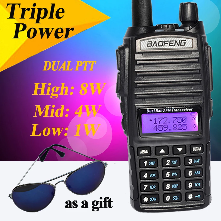 

Long Range Portofoon walk talk Baofeng Radio VHF UHF UV-82HX Is Upgraded UV82 For CB Station Radio Scanner Police Two-Way Radio