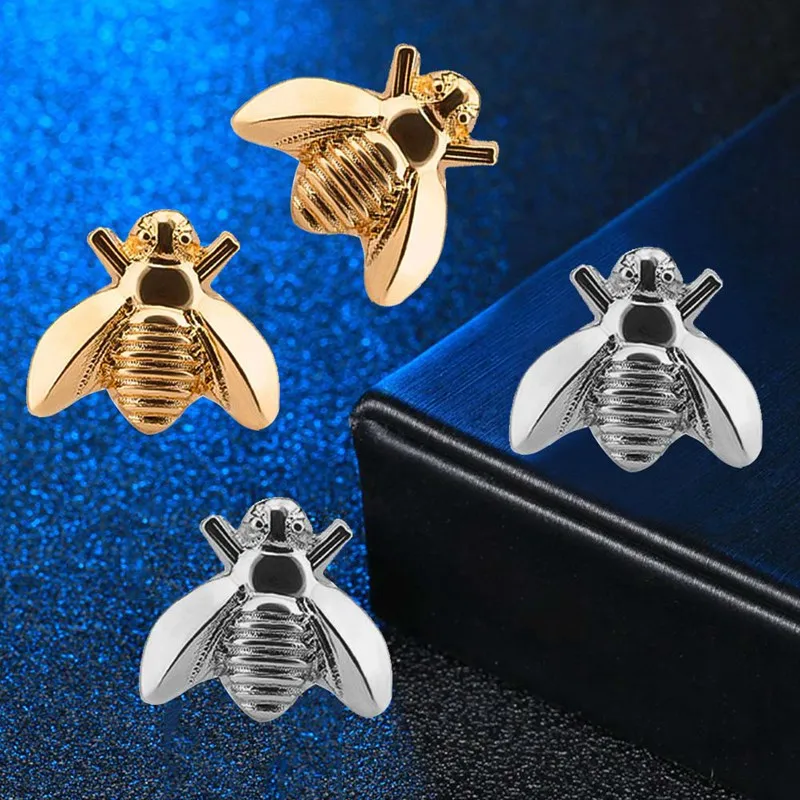 1 пара серьги гвоздики в виде пчелы|Серьги-гвоздики| |