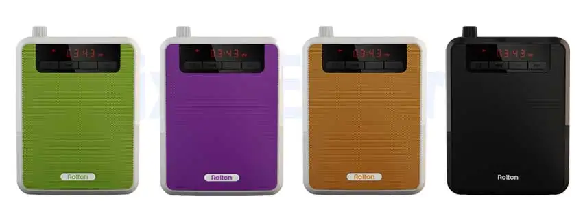 Rolton K300 мегафон портативный усилитель голоса поясная полоса клип Поддержка FM радио TF MP3 динамик power bank гиды, учителя