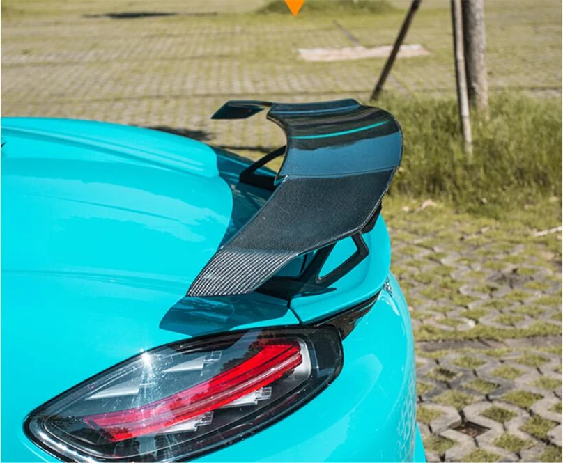 Автомобильный спойлер из углеродного волокна для Porsche 911 718 Boxster Cayman 2016-2020 спойлеры