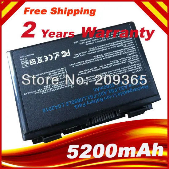 

[ Special Price] New Battery A32-F82 for Asus F82 K40 K40E K40IJ K40IN K50AB-X2A L0690L6 L0A2016, FREE shipping