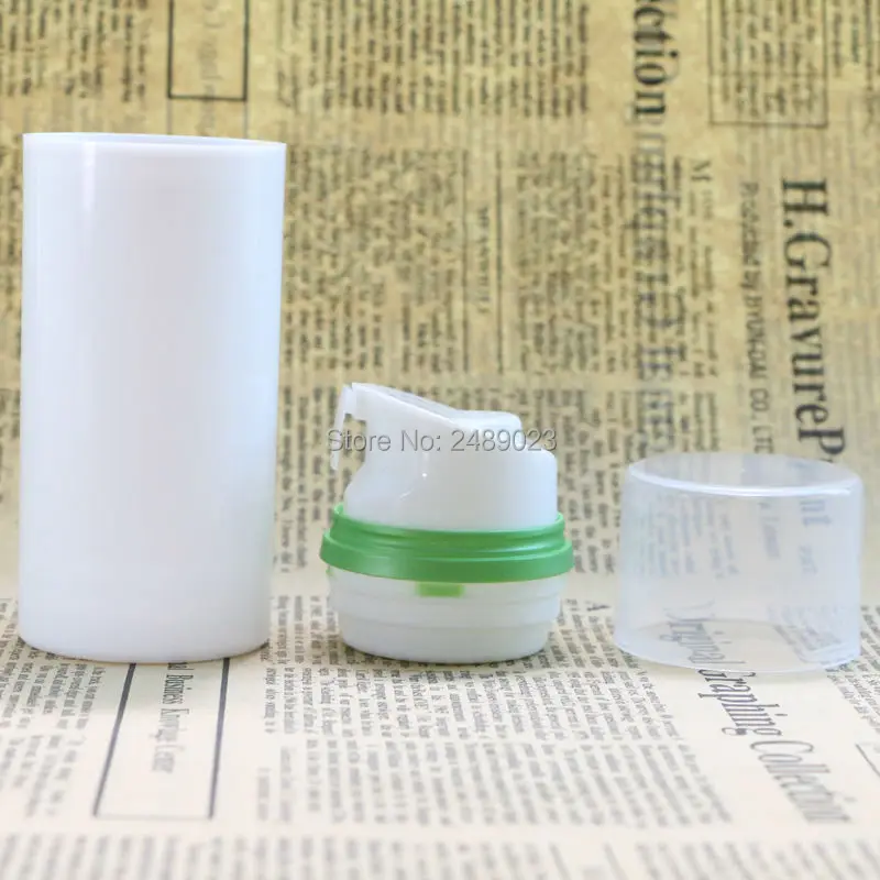 Вакуумная бутылка с насосом прозрачная крышка зеленая кромка макияж лосьон