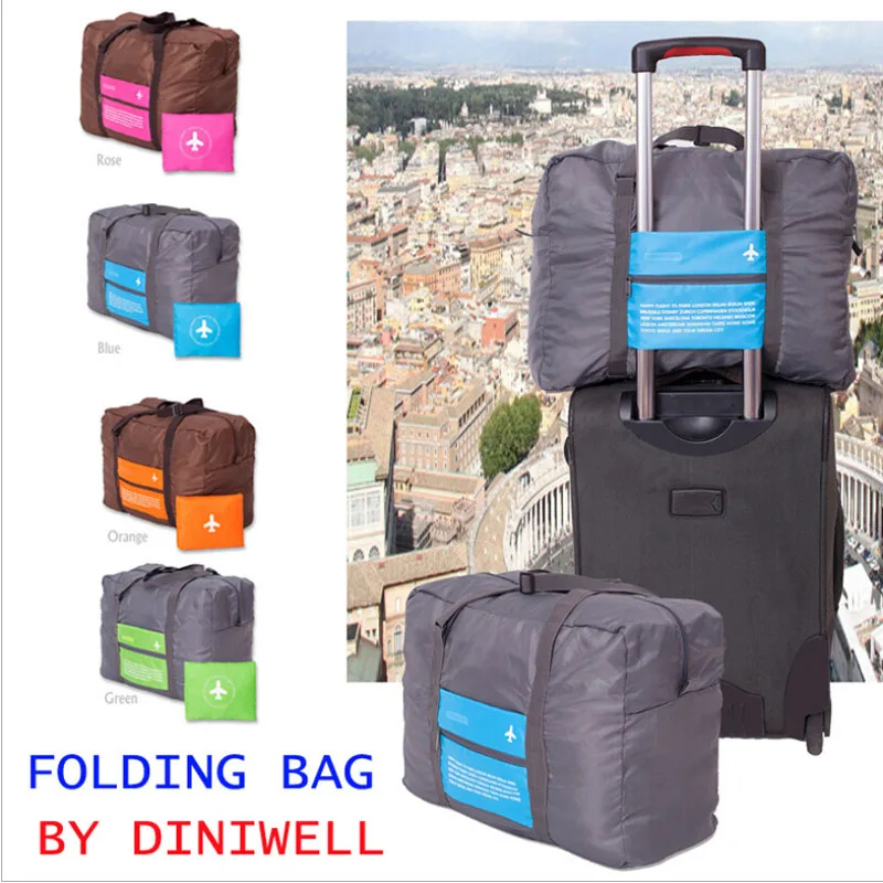 Нейлоновые водонепроницаемые складные дорожные сумки для хранения женщин и