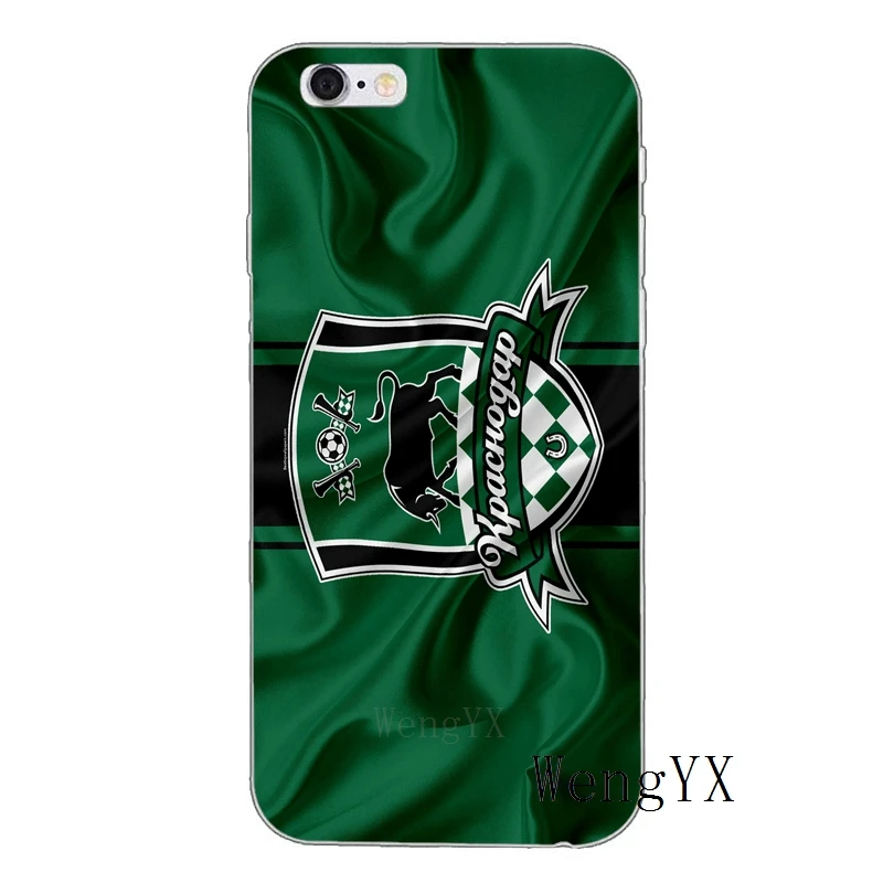 FCKrasnodarA14 Футбольная команда FC Krasnodar тонкий силиконовый мягкий чехол для телефона для iPhone X 8 8plus 7 7plus 6 6s plus 5 5S 5c SE 4 4S - Цвет: FCKrasnodarA14