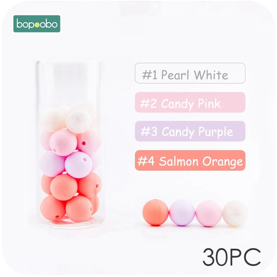 Pink Pearl Series Bopoobo 15 мм Силиконовые Бусины еда без бисфенола-а класса Силиконовые DIY ремесла силиконовые 14 мм Восьмиугольные Прорезыватели Детские трофеи - Цвет: Pink Pearl Series