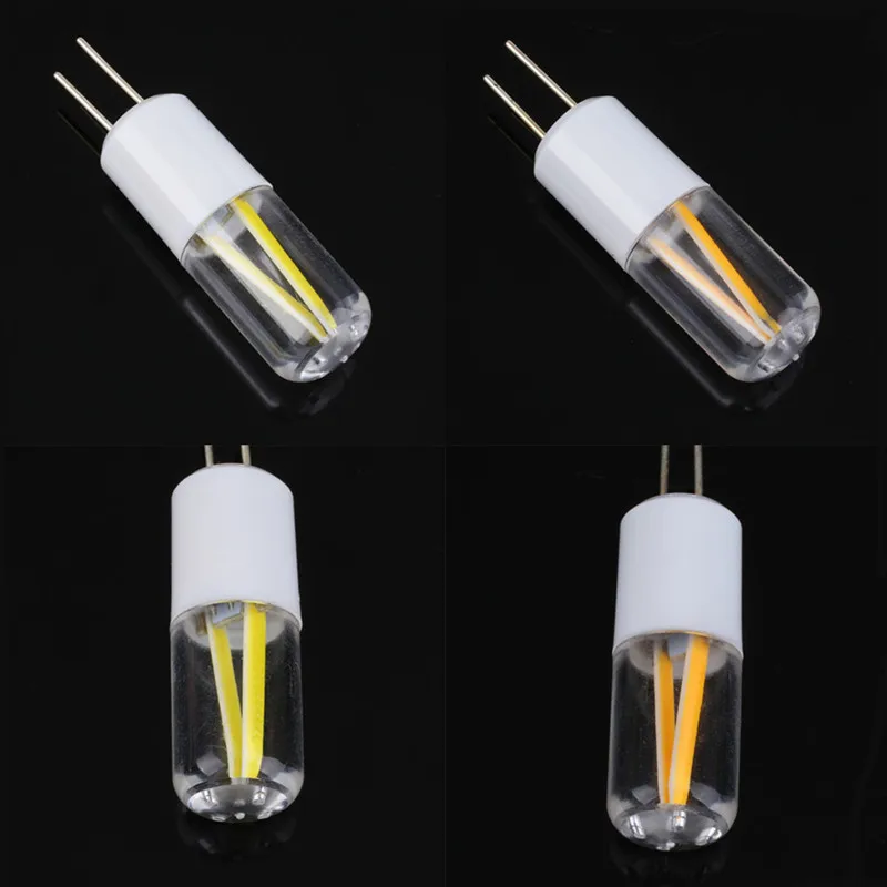 2w G4 Светодиодная лампа накаливания 12v DC/AC 200lm теплая белая свеча люстра