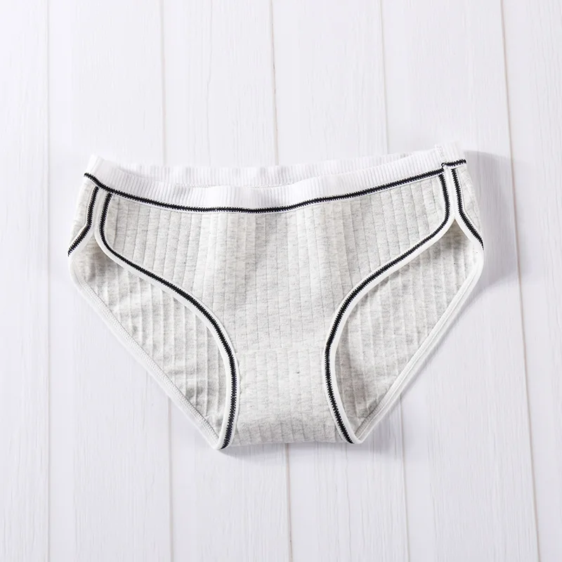 Underwear Women New Thread Cotton Panties For Ladies Mid-Rise Plus Size Sports Underpants Female Intimates Briefs |