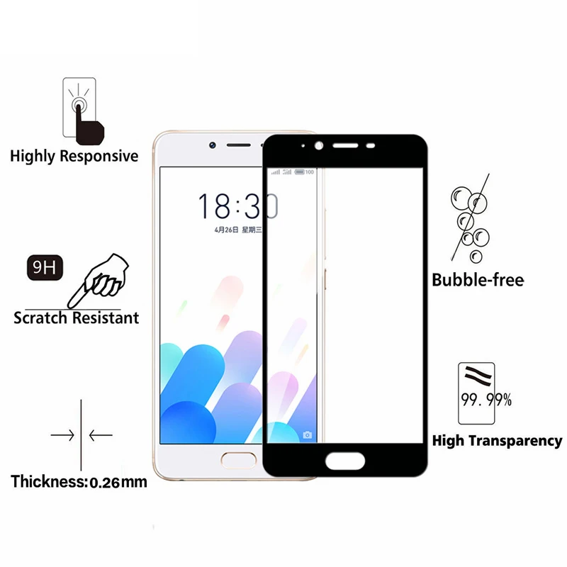 2 шт 3D закаленное стекло для Meizu E2 полное покрытие экрана Защитная пленка Meilan
