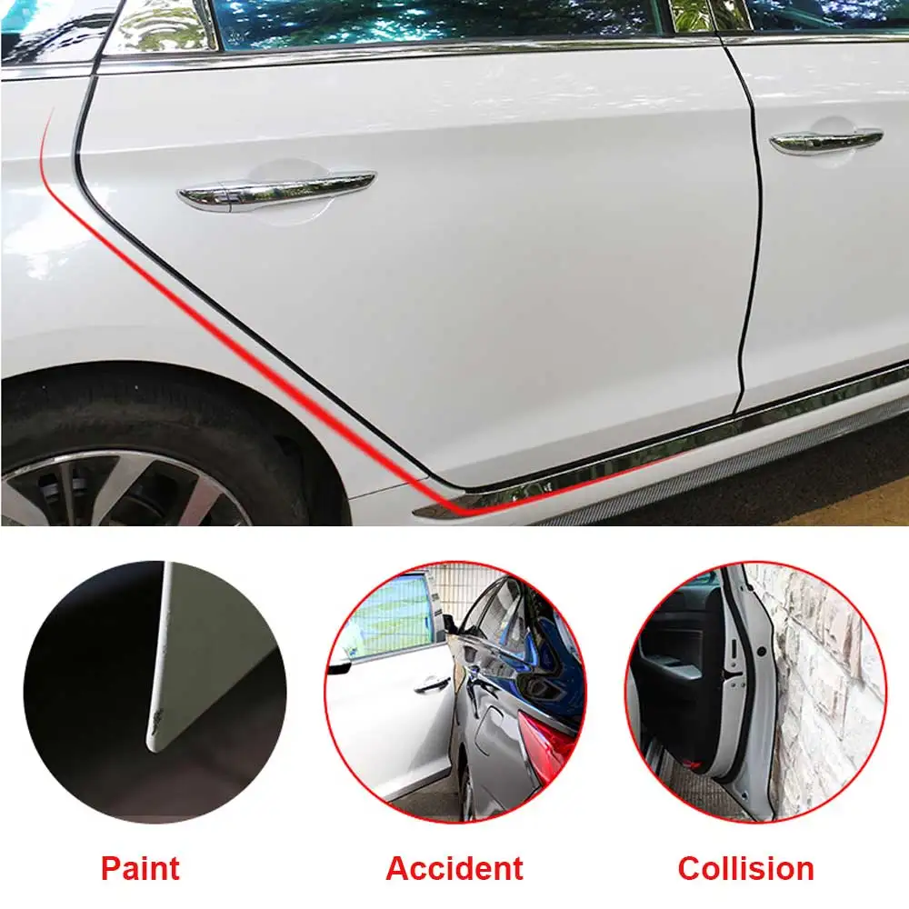 

5M Door Protection Strips Rubber Edge Doors Moldings Side Protector Sticker Scratches Vehicle For Cars Auto Car-styling
