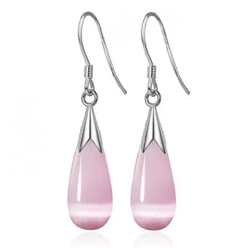 Женские серьги подвески с опалом из серебра 925 пробы|ear pendant|dangle drop earingsdangle earrings |