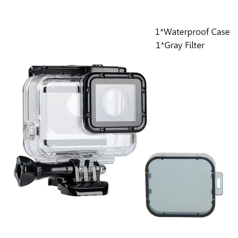 Bundle C 40 м подводный водонепроницаемый чехол для GoPro Hero 6 5 7 Черный Защитный чехол для дайвинга крепление для Go Pro 6 5 7 аксессуар - Цвет: Bundle C