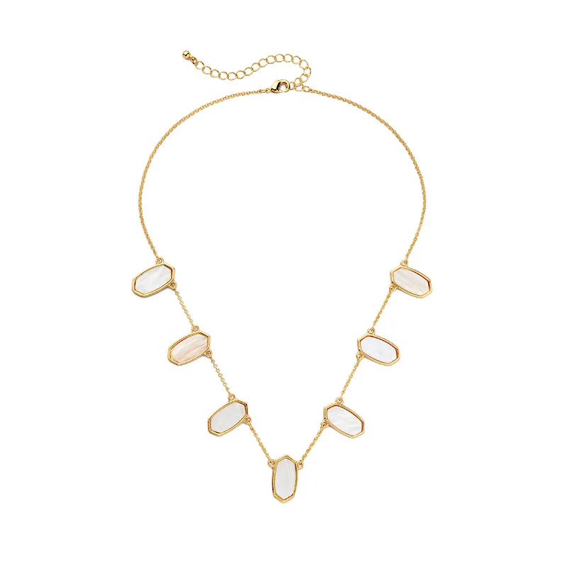 ZWPON Brand Designer Oval Abalone Shell Bubble Bib Necklace for Women Fashion 2019 KS Statement Wholesale | Украшения и