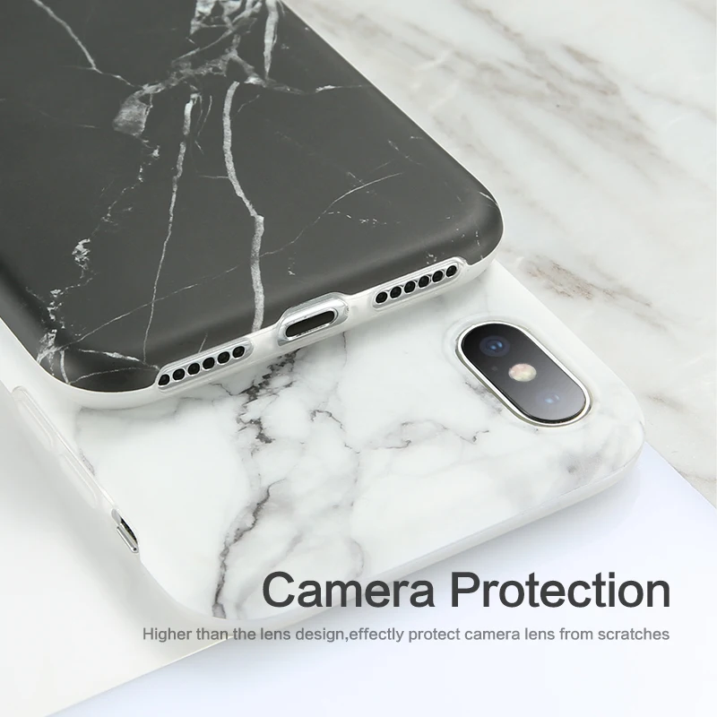 KISSCASE Case For iPhone 7 X Simple White Marble 6 6S 8 Plus S Cover XR XS MAX Coque Silicon Fundas |