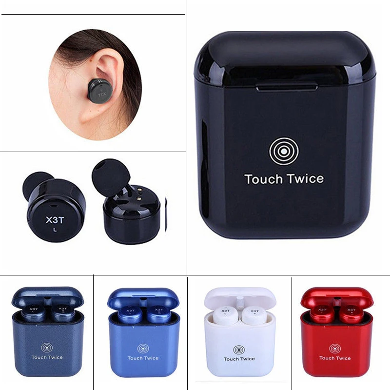 TWS X3T Bluetooth наушники беспроводные стерео Музыкальная гарнитура с 600 мАч зарядная