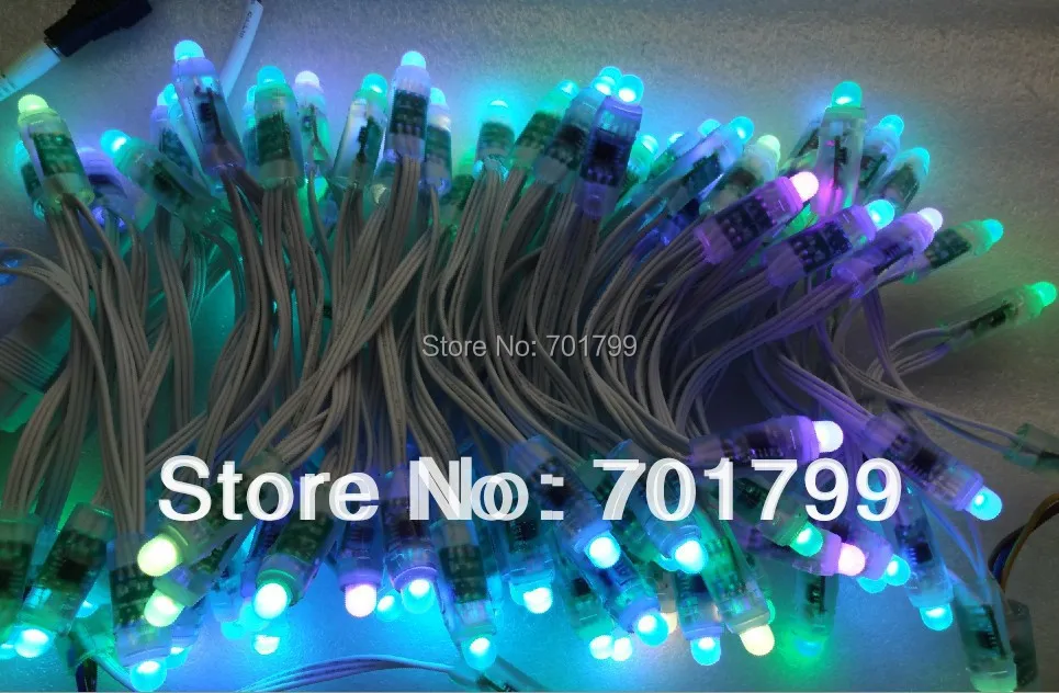 100 шт. 12 в пост. Тока мм WS2811 led pixel node с полностью белый провод (20AWG) класс IP68|ip68