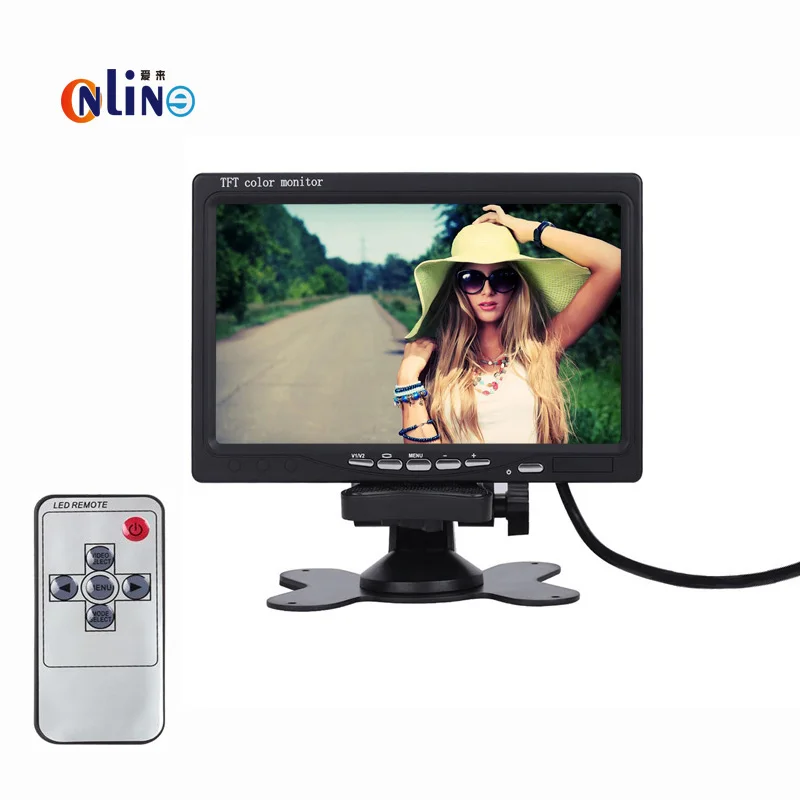 Онлайн/Super HD ЖК дисплей 7 дюймовый монитор с VGA + AV HDMI ультра высокая яркость до 800*480