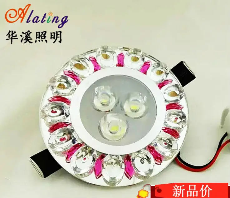 Потолочная Светодиодная лампа фиолетового цвета 3 Вт 85 265 в|led ceiling lamp|downlight spotceiling