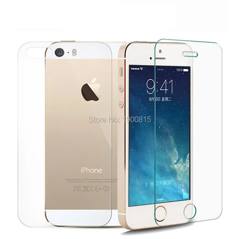 2 шт./лот 0 3 мм 2.5d переднее + заднее закаленное стекло пленка на iphone 5s 5 5C SE чехол