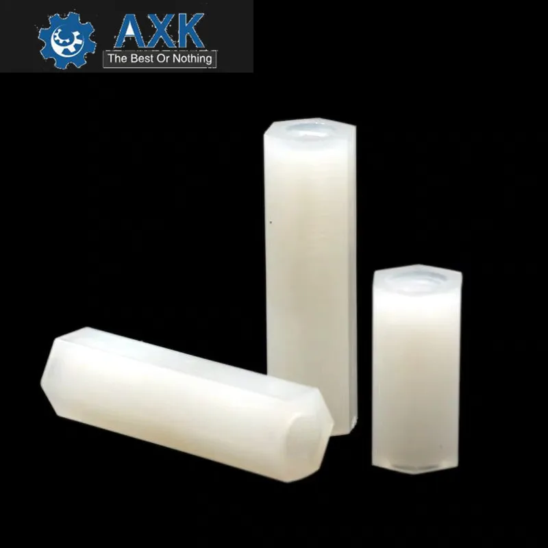 50Pcs M2 M2.5 M3 M4 White Hex Nylon Standoff Spacer Column Flat Head Double Pass Plastic Spacing Screws | Обустройство дома