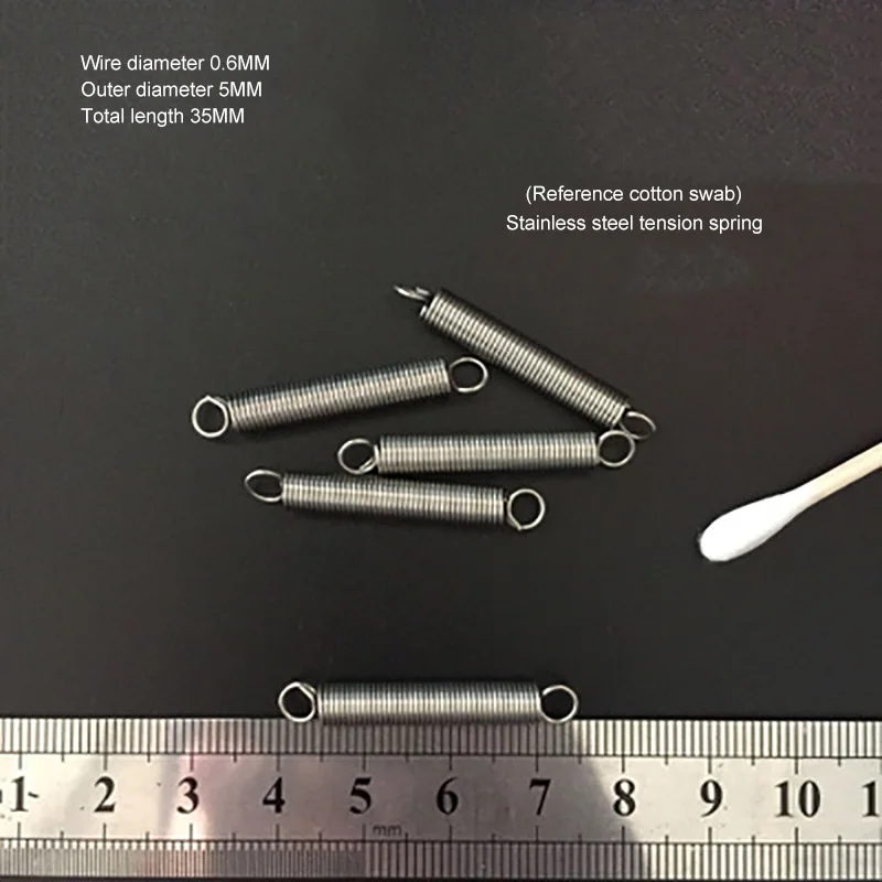 0.6x5x35mm (2) Пружина из нержавеющей стали, инструмент с крюком, проволока диаметром 0,3-4 размера, духовка, рекламный дисплей, пружина для двери - Цвет: 0.6x5x35mm (2)