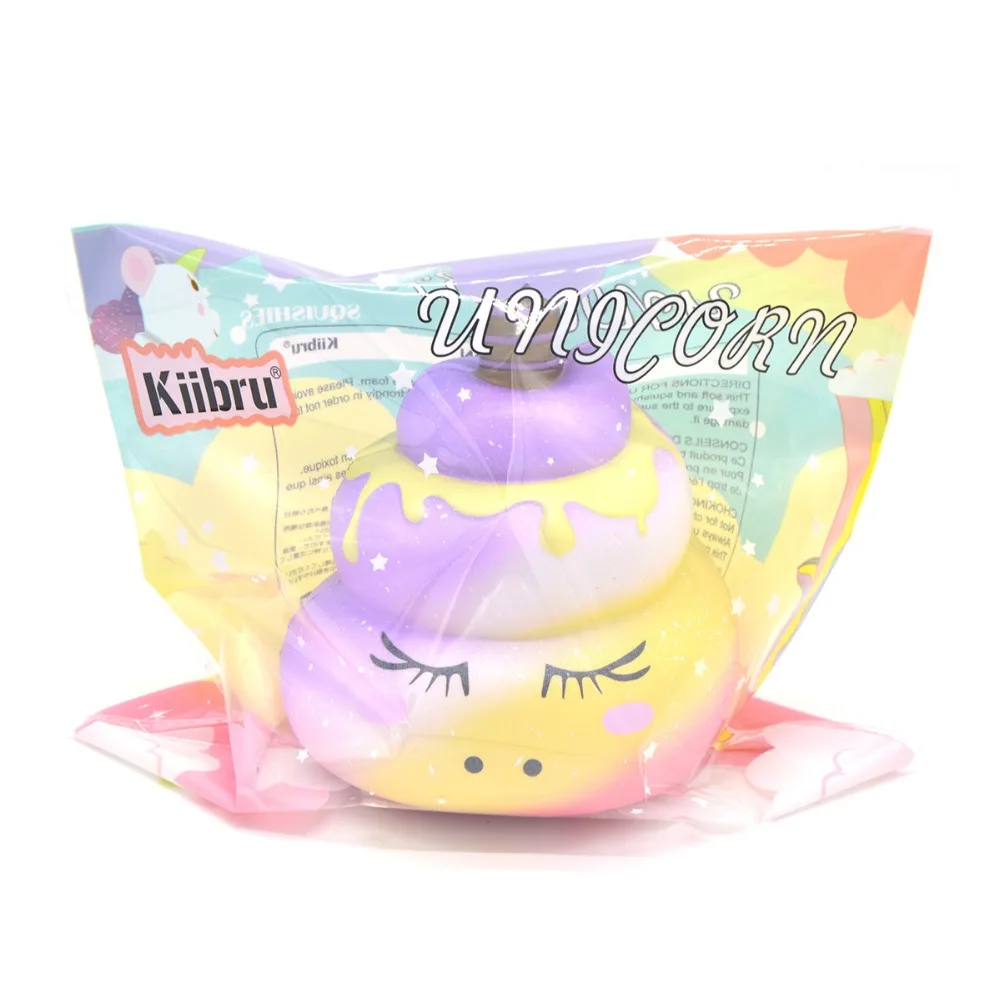 1 шт. Kiibru Squishy Единорог какашка колоссальный медленно Восстанавливающий форму