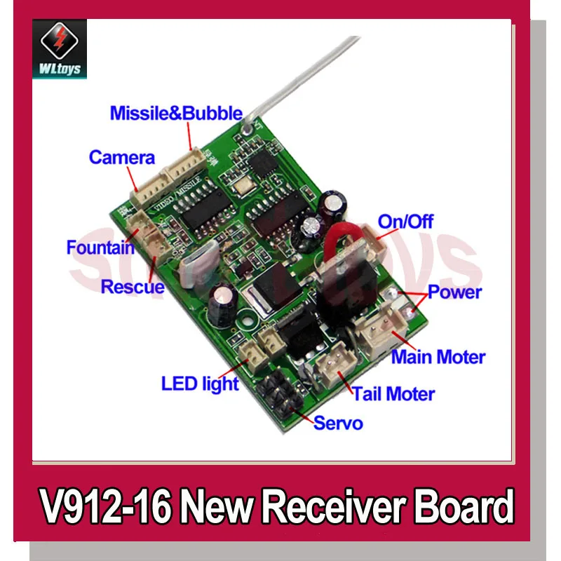 

New V912-16 Receiver Board for Wltoys V912 RC Helicopter Spare Parts