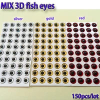 2019mix fishing lure eyes fly fishing fish eyes fly tying material lure baits making silvergoldred mix toatl 150pcslot