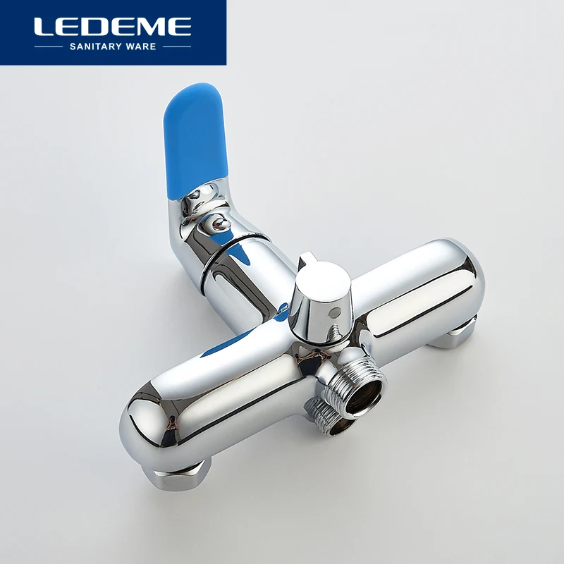 LEDEME 1 Set Bathtub Faucet Cold and Hot Water Mixer Chrome Shower Tap Long Nose Single Handle Bathroom Faucets L2253 | Обустройство