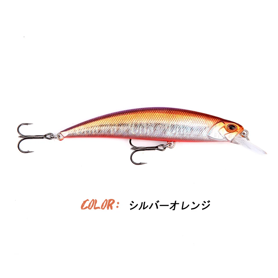 New 105mm 16g Slowly Sinking Minnow Fishing Lures Artificial Swim Bait for Pike Bass Predator Jekbait SPEARHEAD RYUKI - Цвет: 004