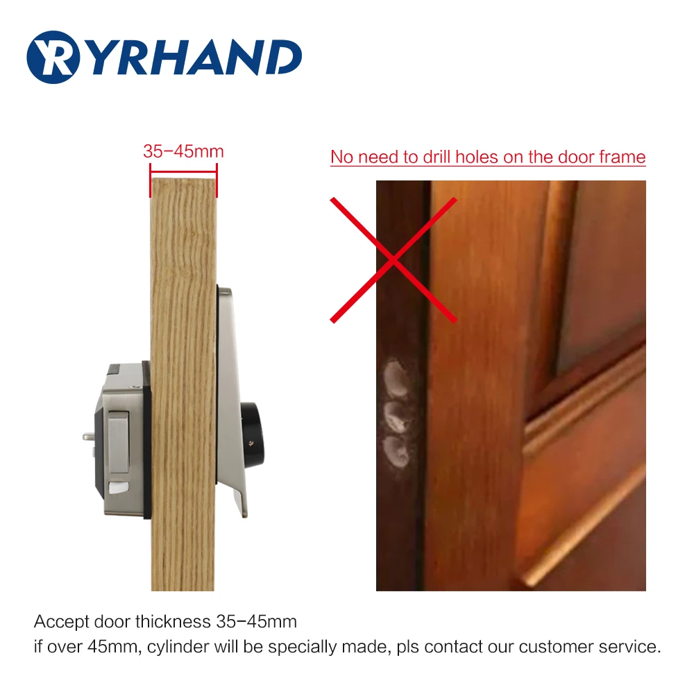 Водонепроницаемые смарт замки для дверей Bluetooth App RFID Электронный замок Wi Fi