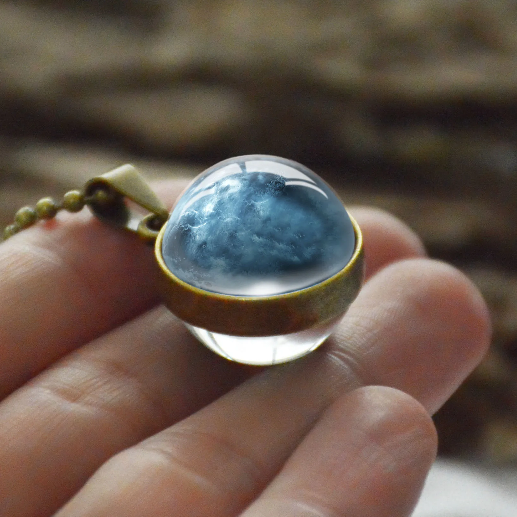 Uranus Новое индивидуальное модное двухстороннее ожерелье со стеклянным шариком, с рисунком планеты земли, ювелирное изделие, Галактическая астрономическая подвеска, ожерелье - Окраска металла: Uranus